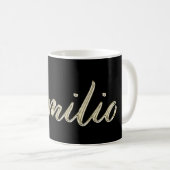 Emilio Name whitegold Tasse Teetasse Kaffeetasse コーヒーマグカップ (正面右)