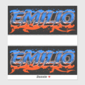 Emilio Vorname Name Graffiti Aufkleber Sticker シール (シート)
