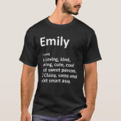 EMILY定義名パーソナライズされた誕生日 Tシャツ (正面)