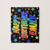 「EMILY」名、おもしろい「ハッピーバースデー」 ジグソーパズル (縦)