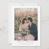EMILY 桜の花の結婚式延期日案内状テンプレート 招待状 (裏面)