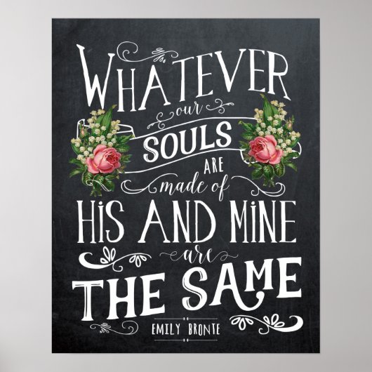 Emily Bronte quote print ポスター (正面)