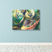 Emily Carrパインズカナダランドスケープ間のパス キャンバスプリント (インサイチュ (ウッドフロア))