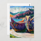 Emily Carr Painting Native Canadian War Canoes Po ポストカード (正面/裏面)