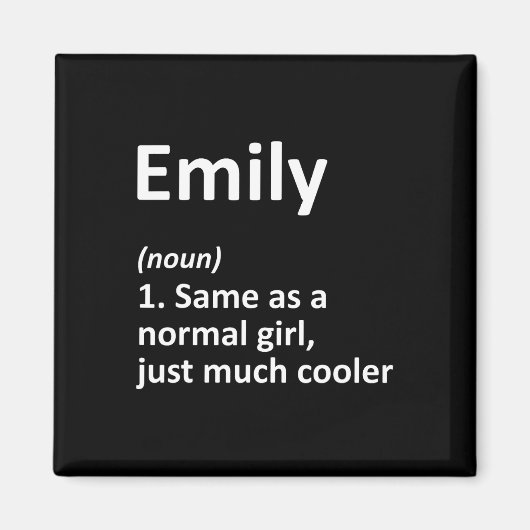 Emily Definition Personalized Name Funny Birthday マグネット (正面)