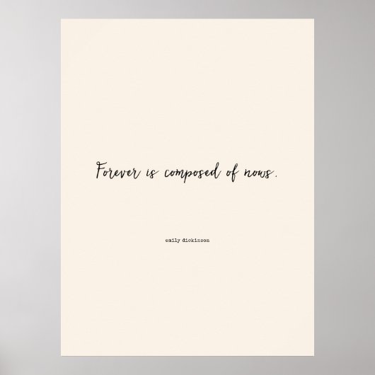 Emily Dickinson Literary Author Quote Script  ポスター (正面)