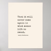 Emily Dickinson Literary Author Quote Typewriter ポスター (正面)