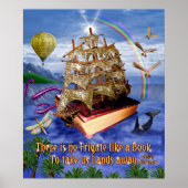Emily Dickinson Quote There is No Frigate Book Sea ポスター (正面)
