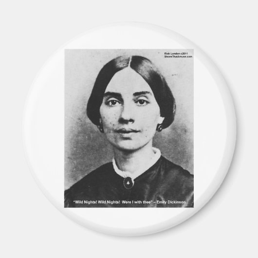 Emily Dicksinson ワイルド・ナイツ 愛の引用ギフト マグネット (正面)