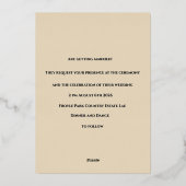 Emily & James Boho Watercolor Wedding Invitation | 箔招待状 (裏面)