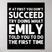 Emily Name D Birthday Funny Christmas Joke  ポスター (正面)