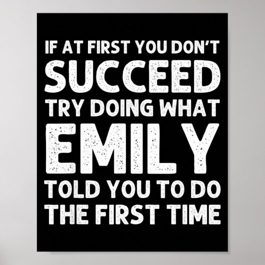 Emily Name D Birthday Funny Christmas Joke  ポスター (正面)