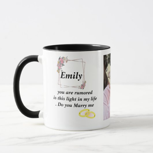 @Emily name Mug – Custom Coffee Cup with An マグカップ (左)