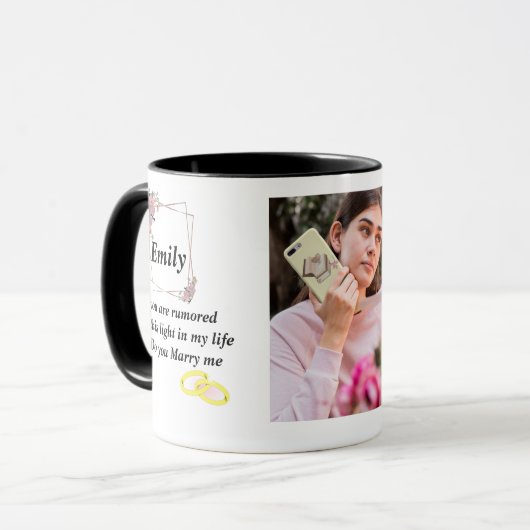 @Emily name Mug – Custom Coffee Cup with An マグカップ (正面左)