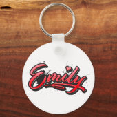 Emily red Heart Graffiti Schlüsselanhänger キーホルダー (正面)