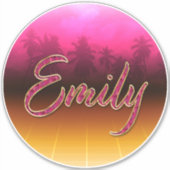 Emily Vorname Name golden pink Aufkleber Sticker シール (正面)