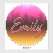 Emily Vorname Name golden pink Aufkleber Sticker シール (シート)