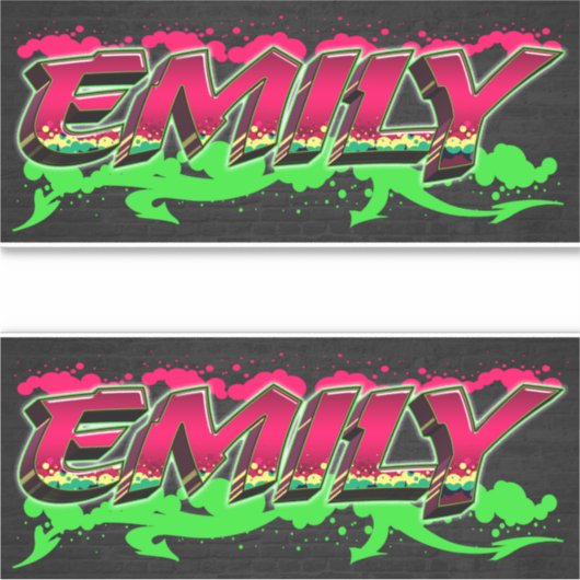 Emily Vorname Name Graffiti Aufkleber Sticker シール (正面)
