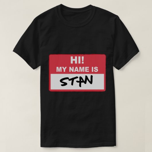 Eminem - Hi My Name Is Stan Essential T-Shirt Tシャツ (デザイン正面)