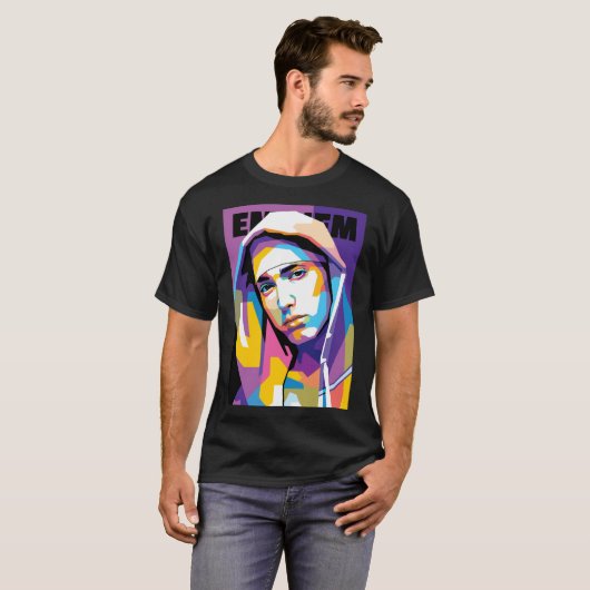 Eminem in WPAP Style funny Tシャツ (正面フル)