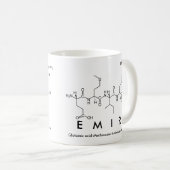 Emirペプチド名mug コーヒーマグカップ (正面右)