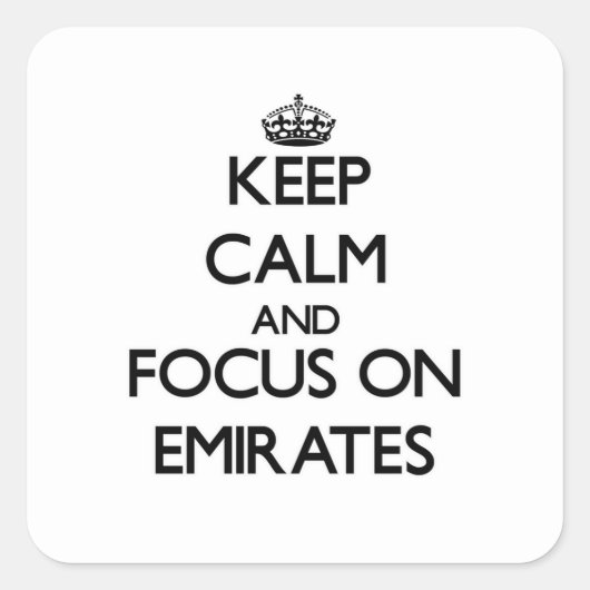 EMIRATESに保集中して構わない スクエアシール (正面)