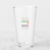 Emirates UAE Flag الإمارات Arabic & English Cool タンブラーグラス (裏面)