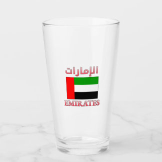 Emirates UAE Flag الإمارات Arabic & English Cool タンブラーグラス