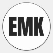 EMK - Emmonakクラシックラウンドステッカー ラウンドシール (正面)