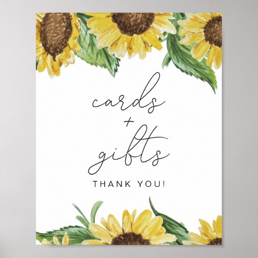 EMMAひまわり素朴の国のカードとギフトサイン ポスター (正面)