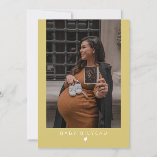 EMMAひまわり素朴フローラカントリーベビーシャワー 招待状 (裏面)