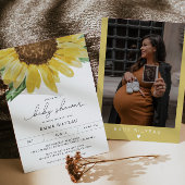 EMMAひまわり素朴フローラカントリーベビーシャワー 招待状