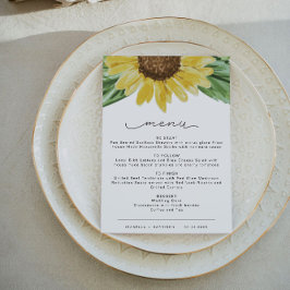 EMMA水素朴色ひまわり国のメニューカード 招待状