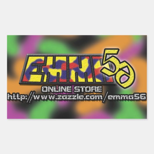 Emma56ステッカー 長方形シール (正面)