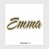 Emma black gold Lettering Aufkleber Sticker シール (シート)