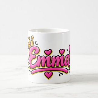 Emma Coffee Mug, Personalized Olivia Name Cup モーフィングマグカップ