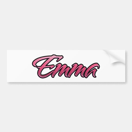 Emma faded pink Aufkleber Sticker バンパーステッカー (正面)