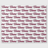 Emma faded pink personalisiertes Geschenkpapier ラッピングペーパー (フラット)