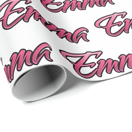 Emma faded pink personalisiertes Geschenkpapier ラッピングペーパー (ロールコーナー)