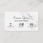 Emma Lashes 3.5インチx 2.0インチ名刺 名刺 (裏面)