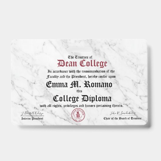 Emma M. Romano バッジ (正面)
