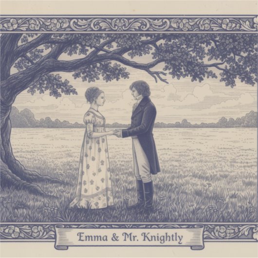 Emma & Mr. Knightley シール (正面)
