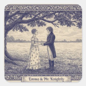 Emma & Mr. Knightley スクエアシール (正面)