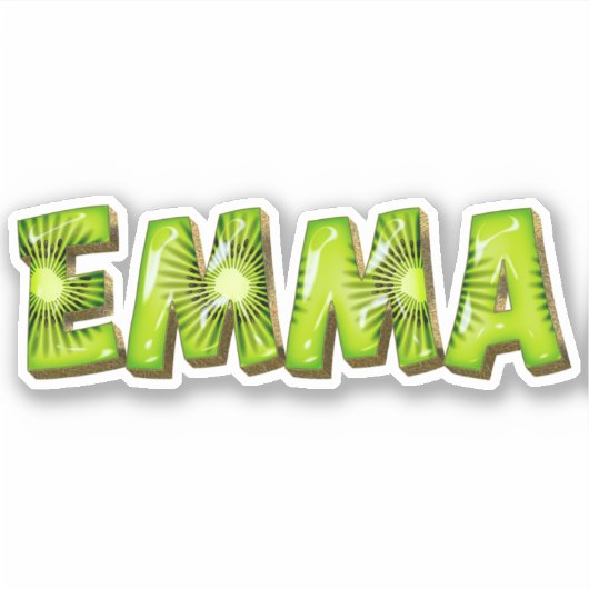 Emma Name Kiwi Design Aufkleber Sticker シール (正面)