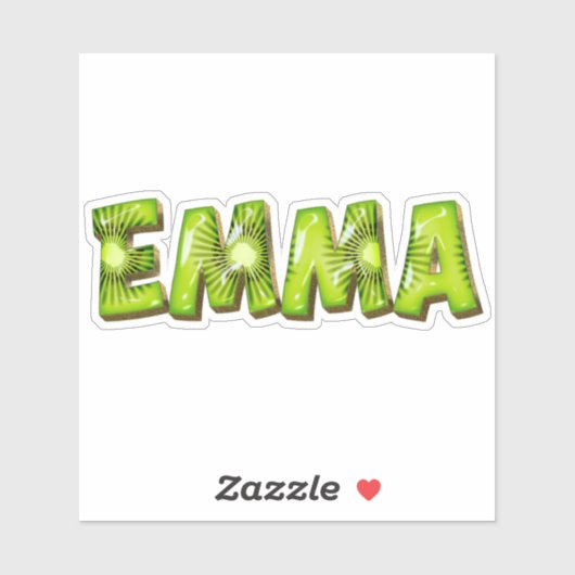 Emma Name Kiwi Design Aufkleber Sticker シール (シート)