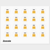 Emma- Personalized Emoji Classic Round Stickers ラウンドシール (シート)