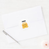 Emma- Personalized Emoji Classic Round Stickers ラウンドシール (封筒)