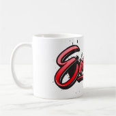 Emma red Heart Graffiti Tasse Kaffeetasse コーヒーマグカップ (左)