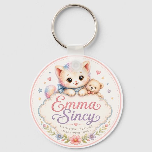Emma Sincy ロゴ キーリング (正面)