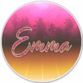 Emma Vorname Name golden pink Aufkleber Sticker シール (正面)